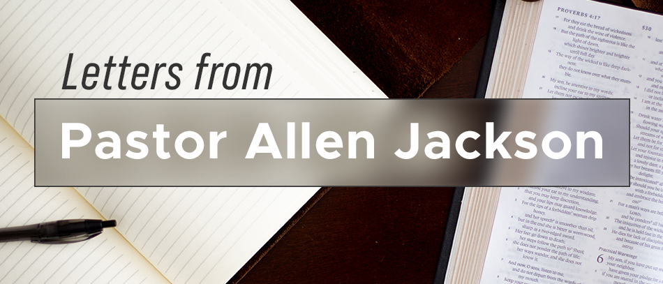 Letter from Pastor Allen