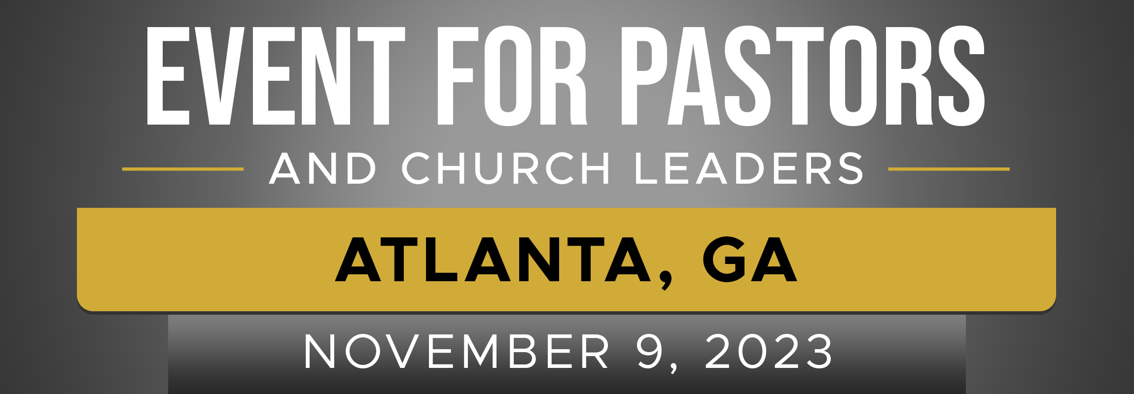 Pastor Allen Is Coming to Atlanta!